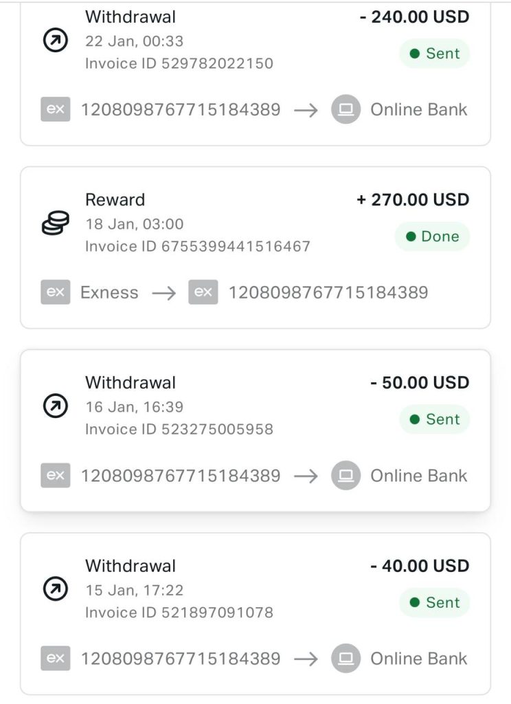 Forex withdrawal proof